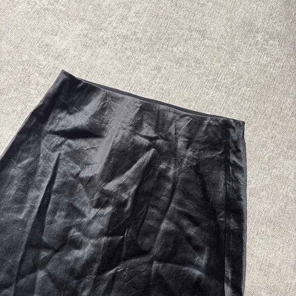 NWOT Aritzia Slip Satin Black Midi Skirt - Picture 3 of 4